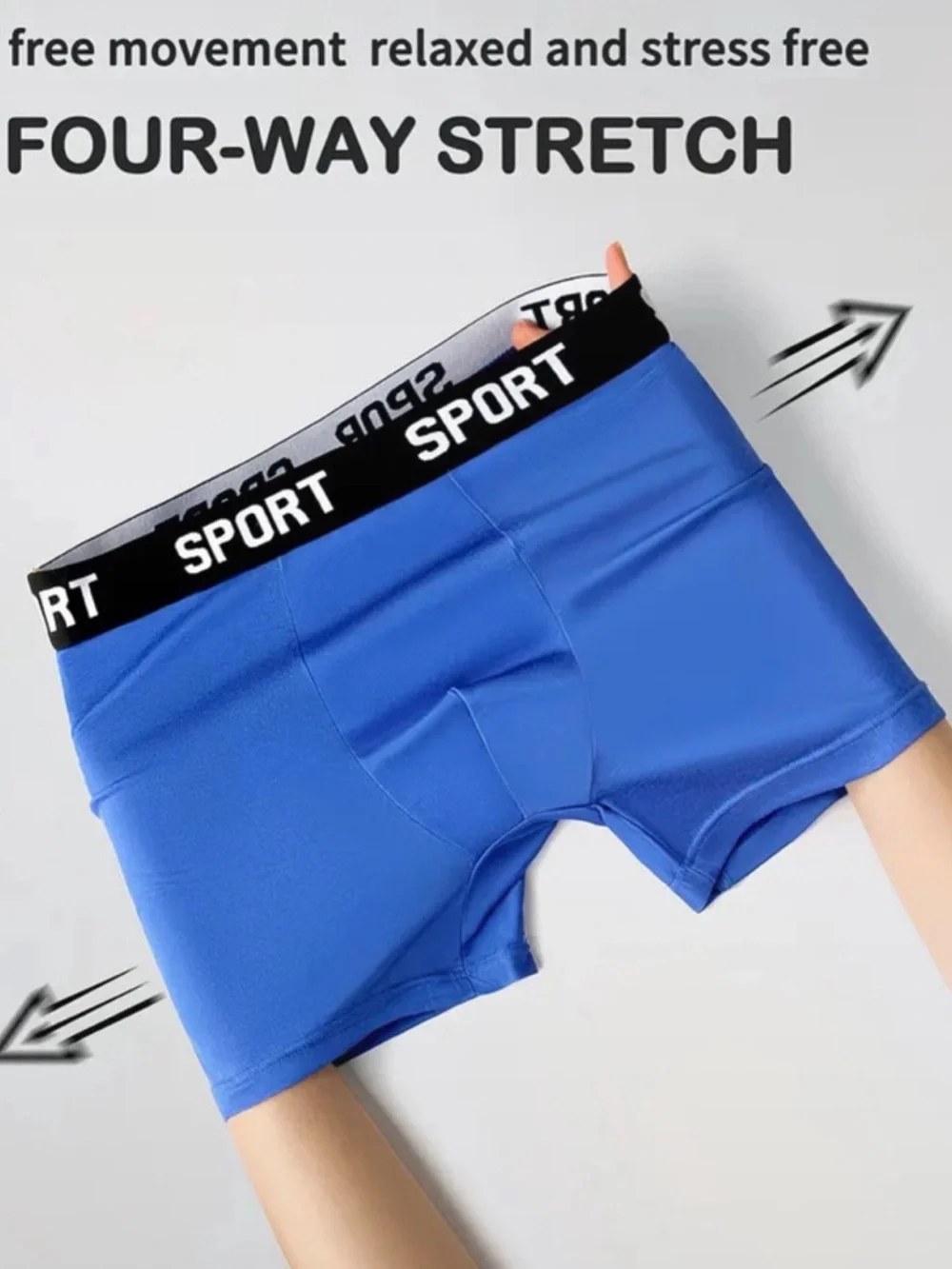 Sporto 4-Pack Boxer Briefs in Blue, Green, Gray & Purple